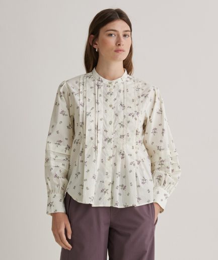 Camisa manga abullonada flores