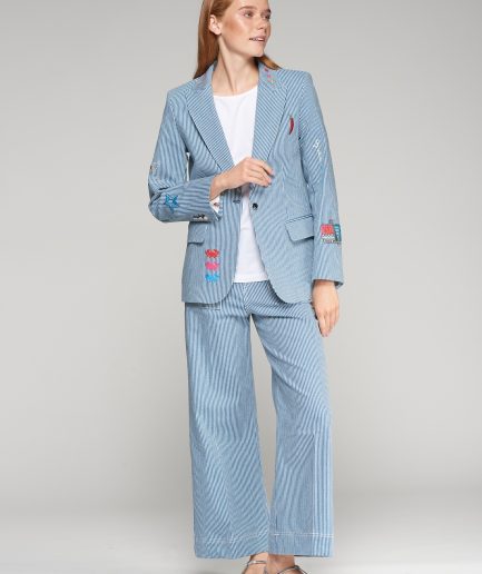 Pantalones rayas denim