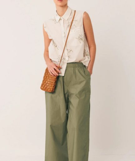 Camisa sin mangas estampada