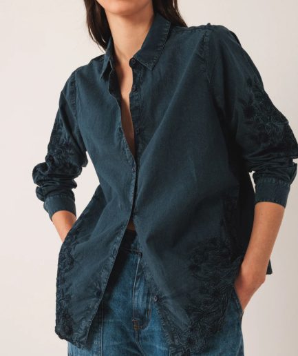 Camisa voile bordada