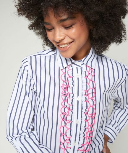 Camisa rayas volantes